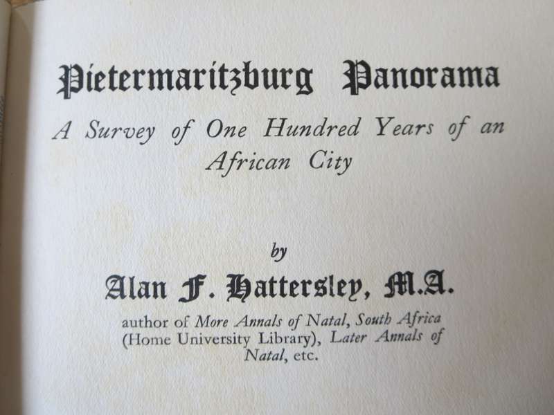 PIETERMARITZBURG PANORAMA  by Alan F. Hattersley (Published 1938)