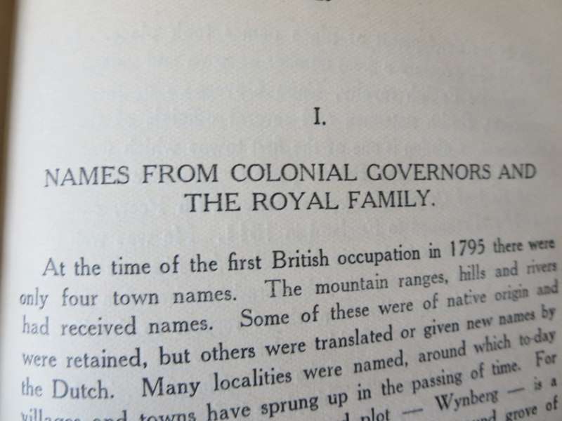PLACE NAMES IN THE CAPE PROVINCE  by Colin Graham Botha (Chief Archivist for the Union)