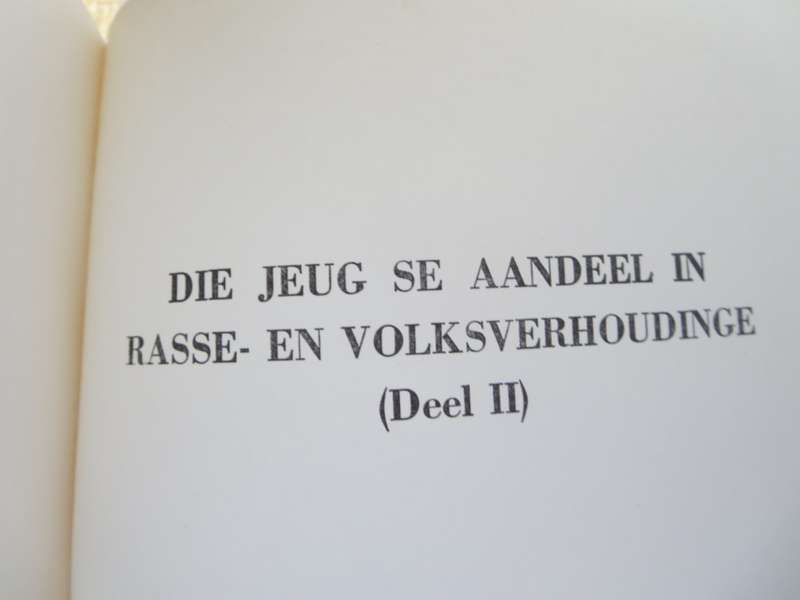 DIE JEUG SE AANDEEL IN RASSE-EN VOLKSVERHOUDINGE DEEL II.   (P)