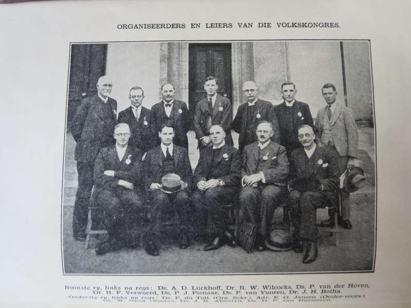 VERSLAG van die VOLKSKONGRES oor die ARMBLANKEVRAAGSTUK gehou te Kimberley - 2 tot 5 Okt. 1934   (P)
