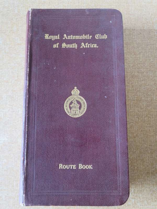 ROYAL AUTOMOBILE CLUB OF SOUTH AFRICA.  Route book 1936. Eighth edition.  (P)