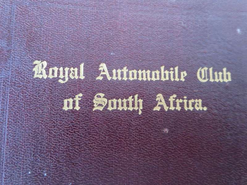 ROYAL AUTOMOBILE CLUB OF SOUTH AFRICA.  Route book 1936. Eighth edition.  (P)