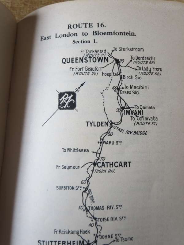 ROYAL AUTOMOBILE CLUB OF SOUTH AFRICA.  Route book 1936. Eighth edition.  (P)