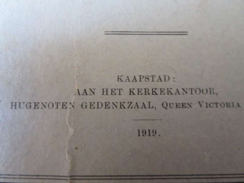 WETTEN EN BEPALINGEN voor het Bestuur van de Nederduitsche  Gereformeerde Kerk in Zuid-Afrika.   (P)
