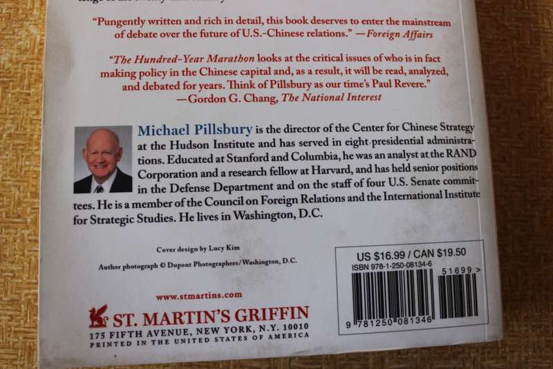 THE HUNDRED-YEAR MARATHON. Michael Pillsbury. (China`s plan to replace America)