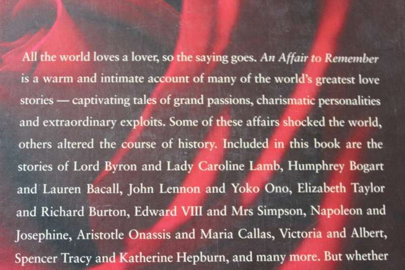 AN AFFAIR TO REMEMBER. The greatest love stories of all time. Megan Gressor & Kerry Cook.