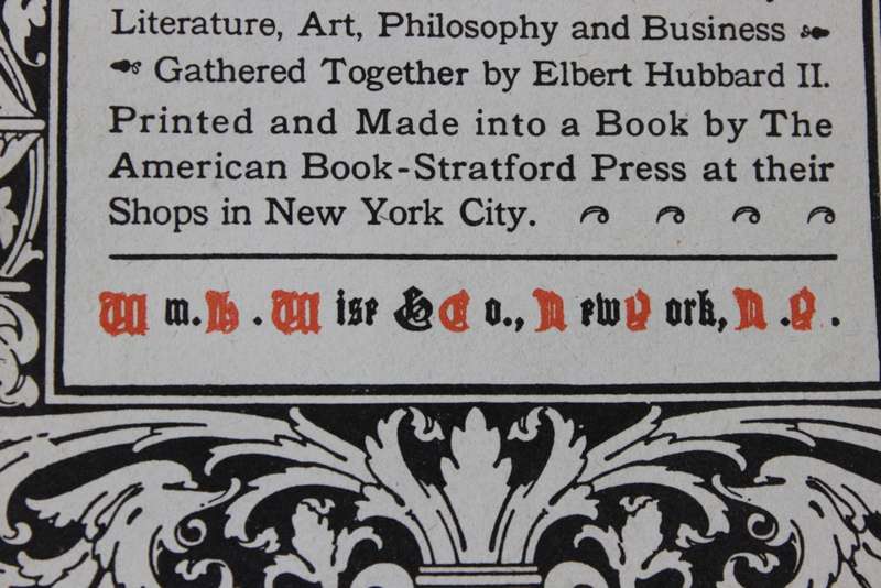 THE NOTE BOOK OF ELBERT HUBBARD.