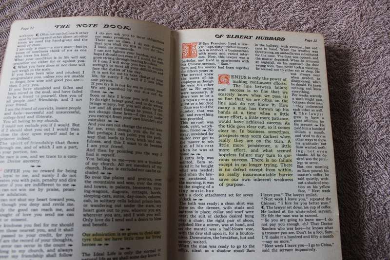 THE NOTE BOOK OF ELBERT HUBBARD.