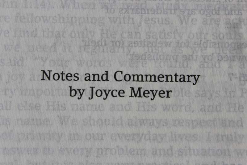 THE EVERYDAY BIBLE. Amplified version. Notes and Commentary by Joyce Meyer.