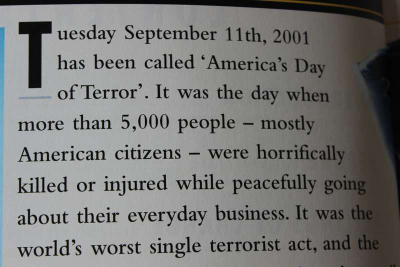 THE DAY THE WORLD STOOD STILL. September 11th 2001.