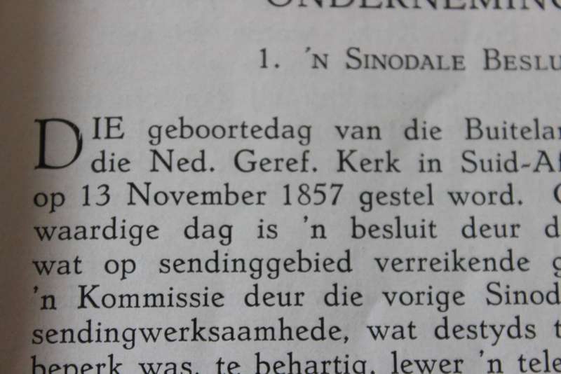DIE DAG VAN KLEINE DINGE  deur Ds G.L. van Heerde