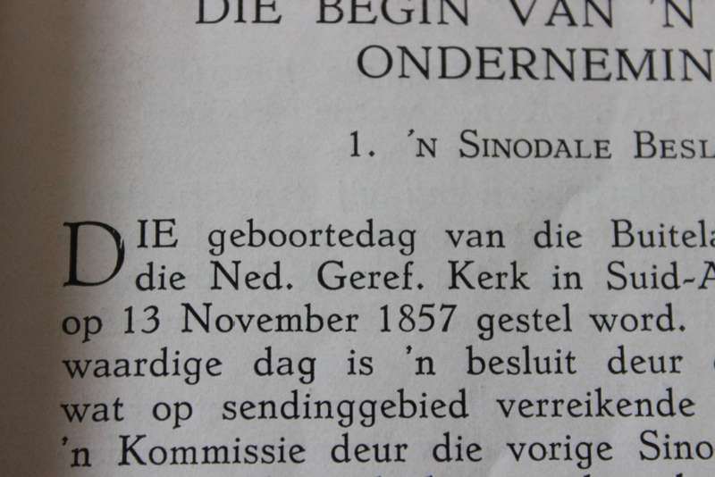 DIE DAG VAN KLEINE DINGE  deur Ds G.L. van Heerde