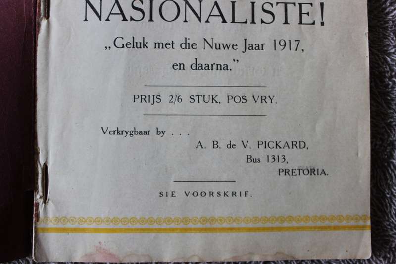 DIE NASIONALE PORTRET BOEK VAN WAAKERS, LEIERS, STRYERS EN LYERS  deur A B de V Pickard (GETEKEN)W