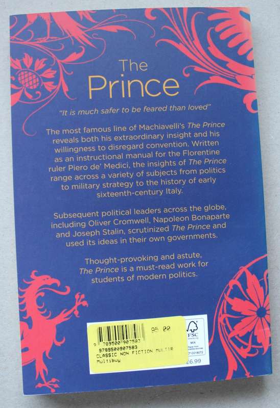 THE PRINCE. Niccolò Machiavelli.