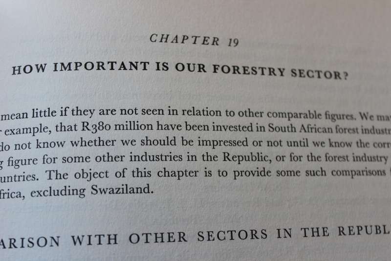 FORESTRY AND FOREST INDUSTRY in South Africa.  Mikael Grut.   (W)