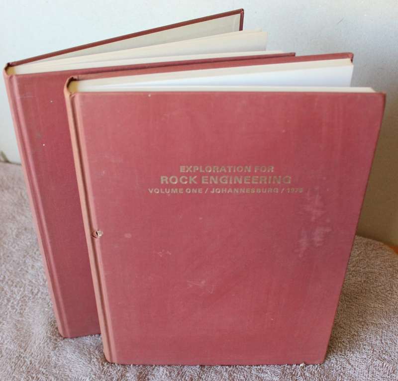 EXPLORATION FOR ROCK ENGINEERING. Vol. one and two/Johannesburg/1976. Edited by Z.T. Bieniawski. (W)
