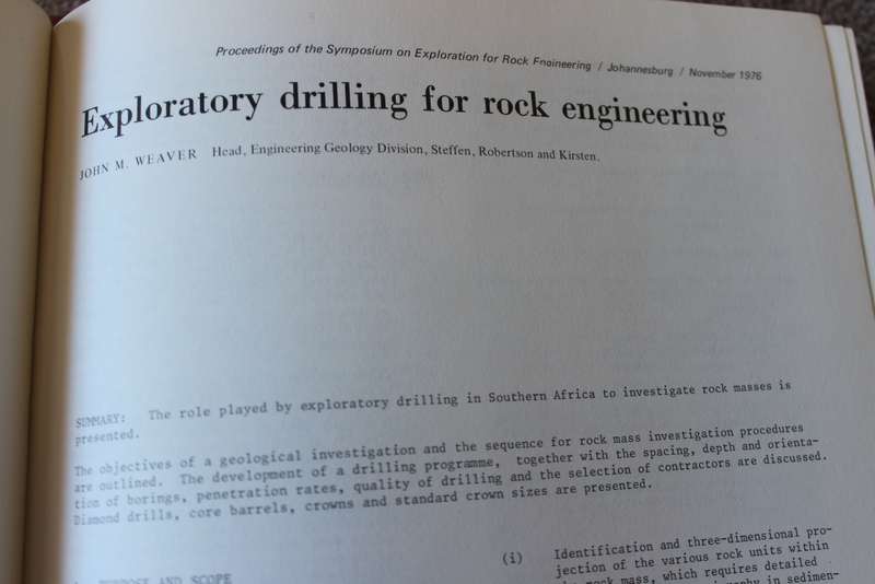 EXPLORATION FOR ROCK ENGINEERING. Vol. one and two/Johannesburg/1976. Edited by Z.T. Bieniawski. (W)