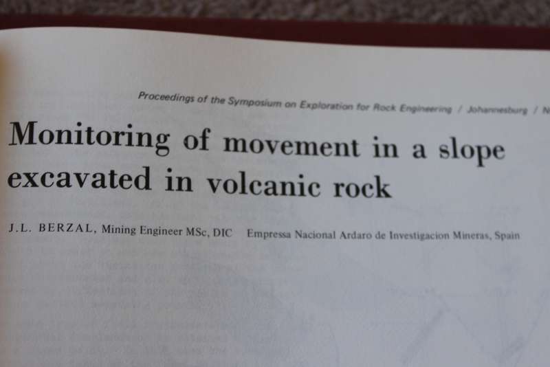 EXPLORATION FOR ROCK ENGINEERING. Vol. one and two/Johannesburg/1976. Edited by Z.T. Bieniawski. (W)