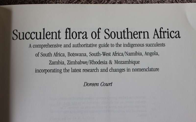 SUCCULENT FLORA OF SOUTHERN AFRICA. Doreen Court.   (W)