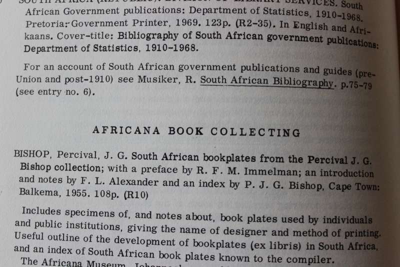 R. MUSIKER. Guide to South African Reference Books. Fifth Edition.    (W)