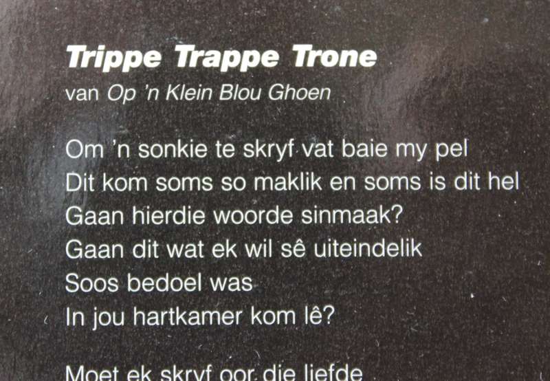 KAALVOET. AMANDA STRYDOM. LIEDTEKSTE.    (W)