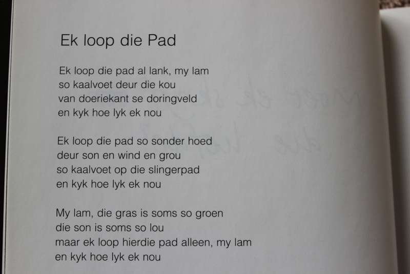 KAALVOET. AMANDA STRYDOM. LIEDTEKSTE.    (W)