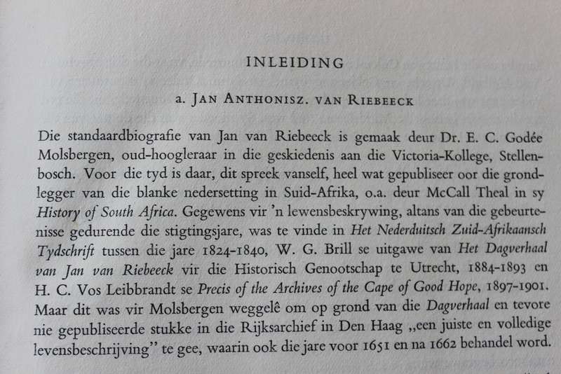 DAGHREGISTER gehouden by den Oppercoopman JAN ANTONISZ VAN RIEBEECK. Drie dele.   (W)