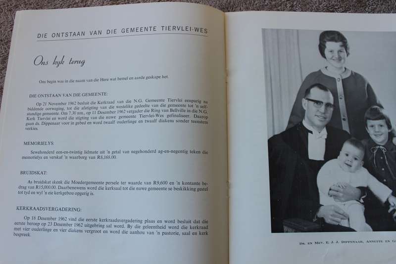 NEDERDUITSE GEREFORMEERDE GEMEENTE TIERVLEI-WES  Gedenkprogram 1965