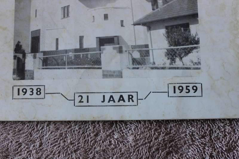 NED. GEREF. GEMEENTE TIERVLEI  Herdenking van 21-jarige bestaan 24 Junie 1938 - 24 Junie 1959