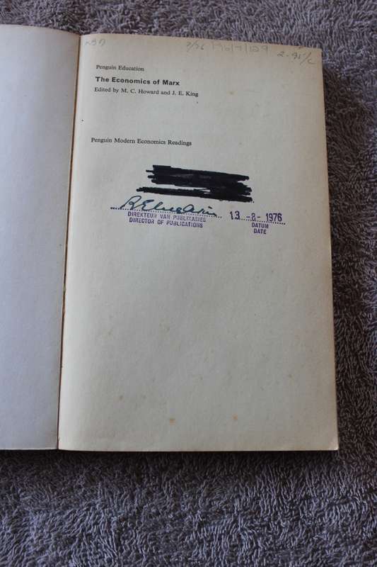 THE ECONOMICS OF MARX  Edited by M. C. Howard and J. E. King
