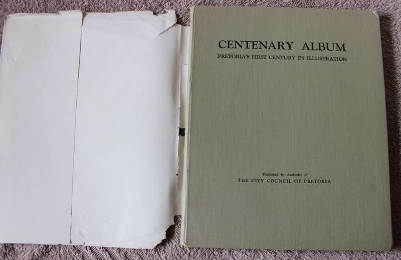 CENTENARY ALBUM. Pretoria`s first century in Illustration. Compiled by prof. S.P. Engelbrecht.   (W)