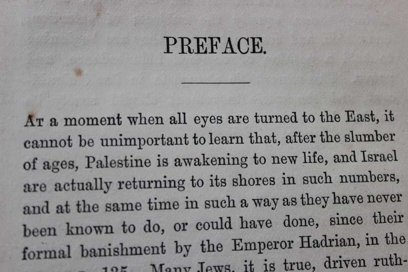PALESTINE RE-PEOPLED. A sign of the times. By the Rev. James Neil. (1877)         (P)