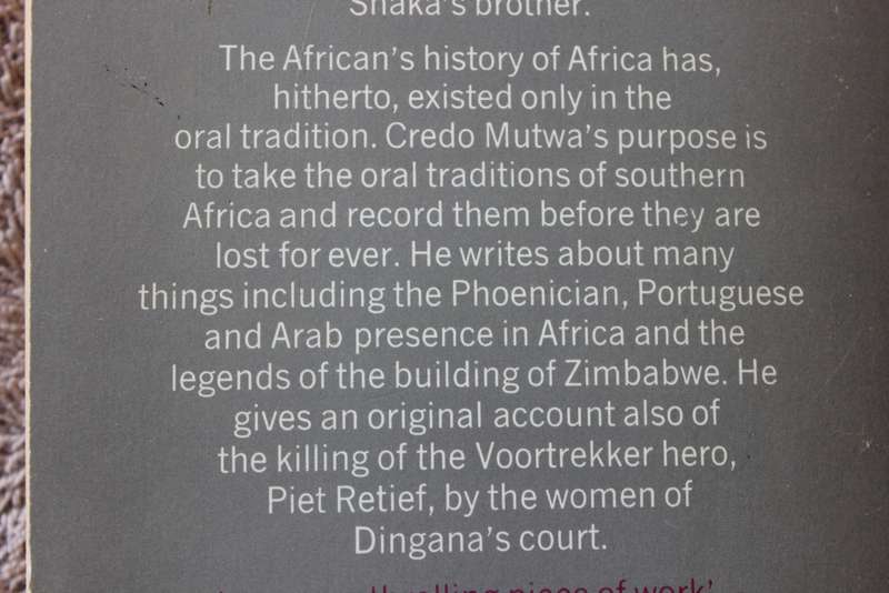 MY PEOPLE by Credo Mutwa. Writings of a Zulu Witch-doctor.    (P)