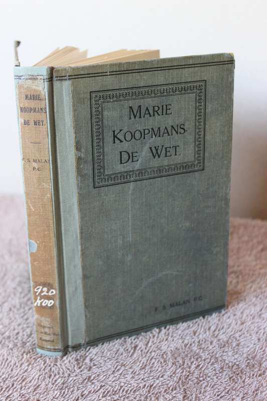 MARIE KOOPMANS-DE WET  deur F. S. Malan