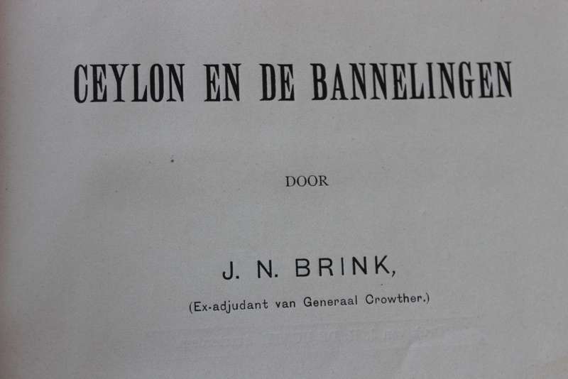 CEYLON EN DE BANNELINGEN  door J. N. Brink (Anglo-Boereoorlog)