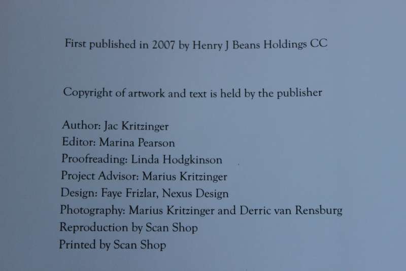 DERRIC VAN RENSBURG (ARTIST)  (PUBLISHED 2007)  (c)