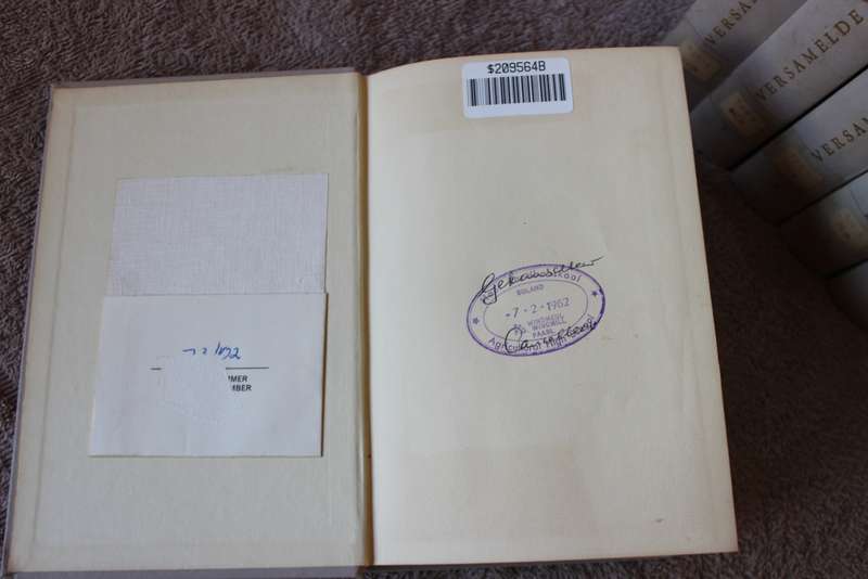 VERSAMELDE WERKE VAN C.M.VAN  DER HEEVER  8 VOLUMES PLUS GEDENKBOEK