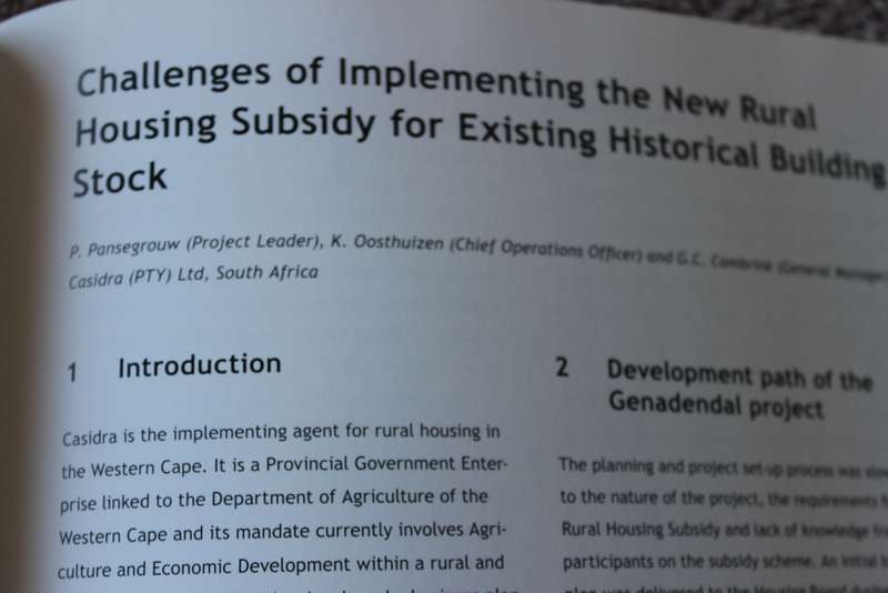 THE CHALLENGE OF GENADENDAL. Edited by: Hannetjie du Preez, Ron van Oers e.a.   (W)
