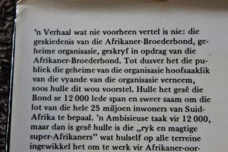 A.N. PELZER. DIE AFRIKANER-BROEDERBOND: Eerste 50 jaar.   (P)