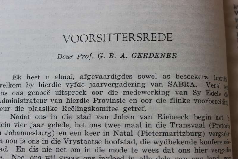 DIE NATUREL IN DIE SUID-AFRIKAANSE LANDBOU. Referate - 5de jaarvergadering van SABRA.   (P)