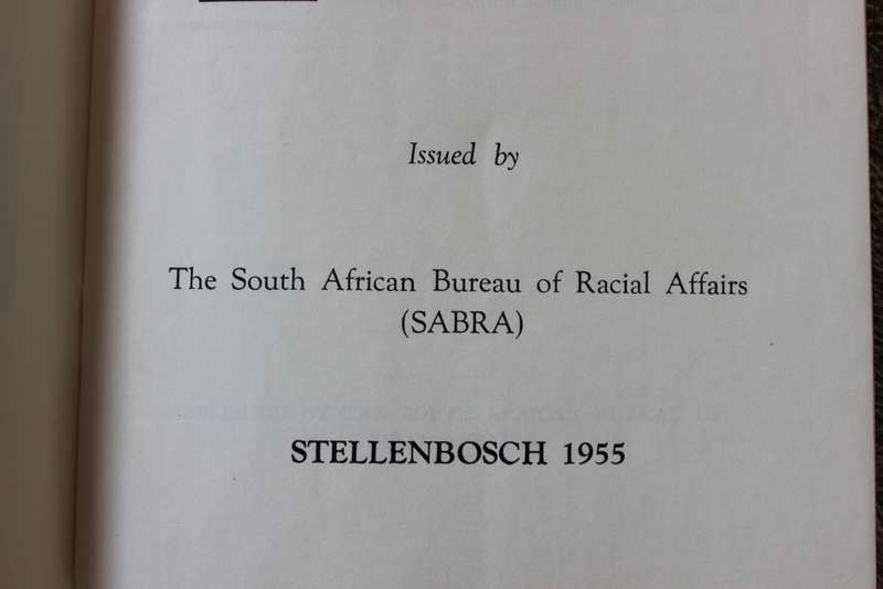 BANTU EDUCATION. Oppression or Opportunity? Issued by SABRA Stellenbosch 1955.   (P)