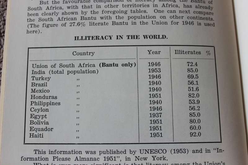BANTU EDUCATION. Oppression or Opportunity? Issued by SABRA Stellenbosch 1955.   (P)