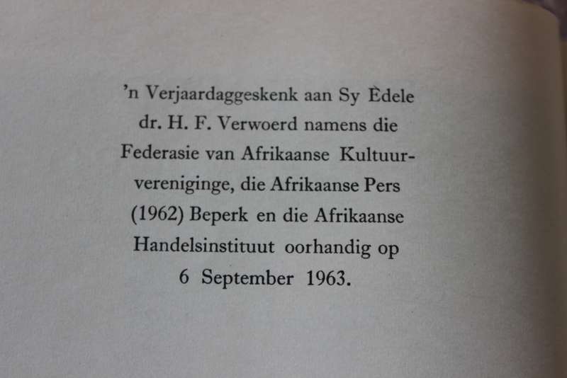 VERWOERD AAN DIE WOORD. Toesprake 1948-1962.   (P)