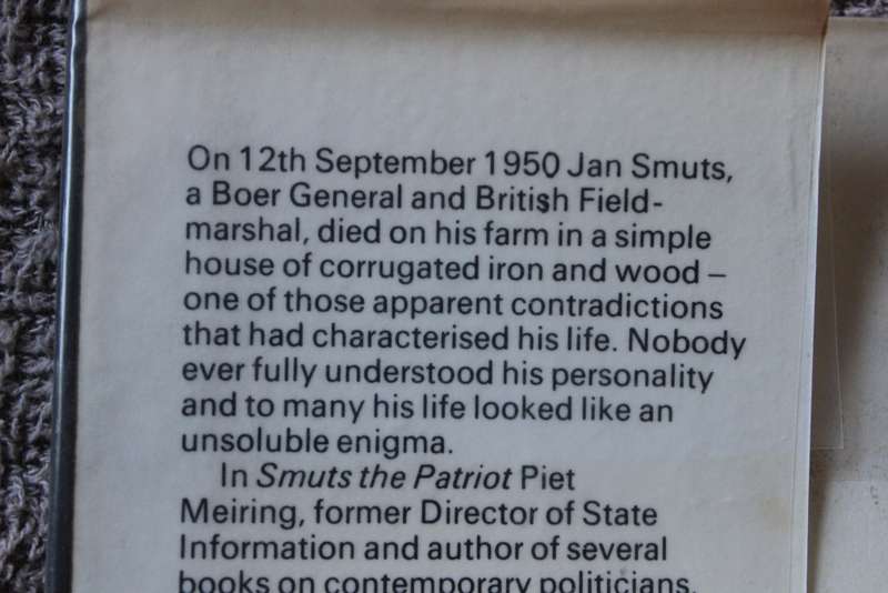 PIET MEIRING. SMUTS THE PATRIOT. (Boer General Christiaan Smuts)  (P)