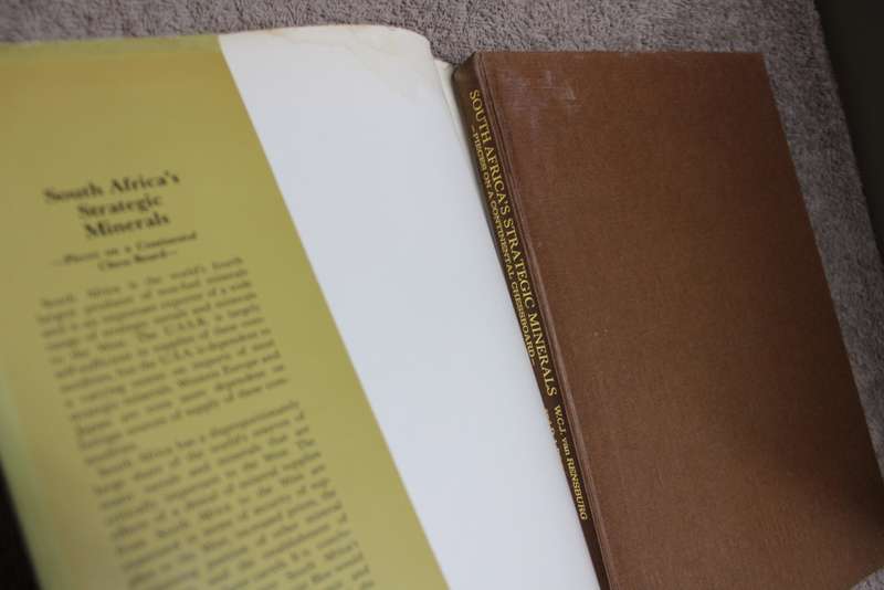 SOUTH AFRICA`S STRATEGIC MINERALS  by W.C.J. van Rensburg and D.A. Pretorius