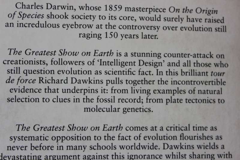 THE GREATEST SHOW ON EARTH: The evidence for evolution  by Richard Dawkins
