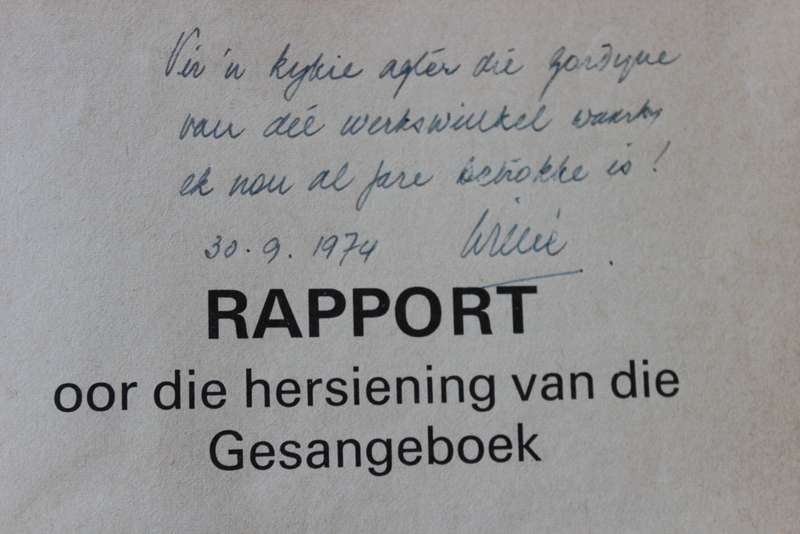 RAPPORT OOR DIE HERSIENING VAN DIE GESANGEBOEK