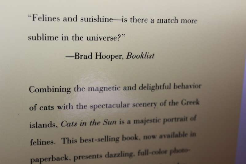 CATS IN THE SUN. Hans Silvester. (Combining cats with scenery of the Greek Islands)