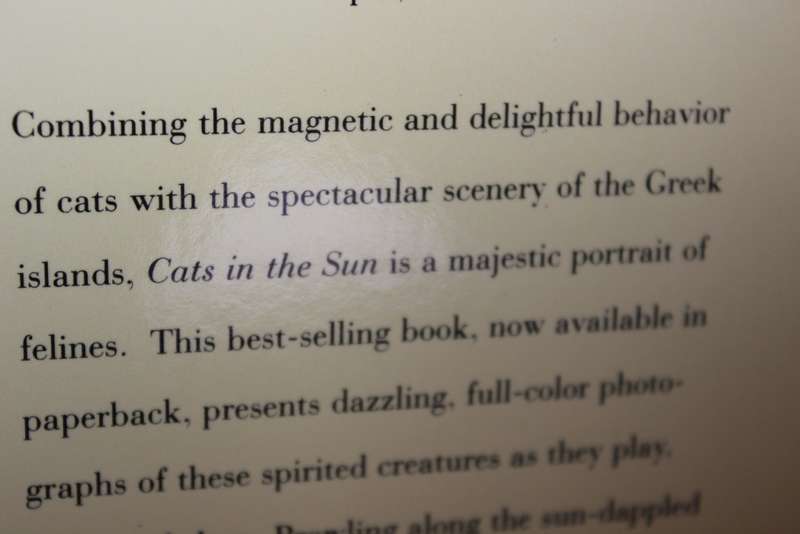CATS IN THE SUN. Hans Silvester. (Combining cats with scenery of the Greek Islands)