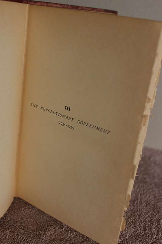 THE FRENCH REVOLUTION. A political History 1789-1804 by A. Aulard. Vol. III (1793-1797)